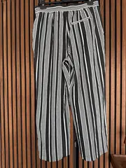 Vorschaubild 2 von Damen Stoffhose Gr. 40 gestreift Casual Mehrfarbig Viskose
