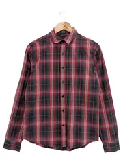 Vorschaubild 1 von Damen Freizeithemd Kariert Rot Gr. 34/XS Langarm Streetwear Vintage