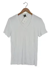 Vorschaubild 1 von Herren T-Shirt V-Ausschnitt Weiß Gr. 44/XS Casual