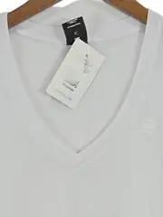 Vorschaubild 2 von Herren T-Shirt V-Ausschnitt Weiß Gr. 44/XS Casual