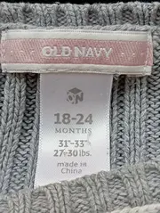 Vorschaubild 2 von Kinder Pullover Gr. 86/92 Grau Casual Baumwolle Strick