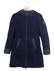 Vorschaubild 1 von Damen Steppjacke Mantel Gr. 34/XS Blau mit Kapuze