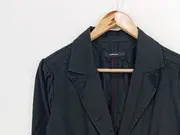 Vorschaubild 5 von Damen Leichte Jacke Blazer Schwarz Baumwolle Gr. 40 L Casual
