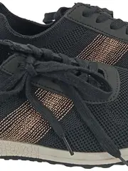 Vorschaubild 3 von Damen Sneaker Sportschuhe Gr. 38 Schwarz Freizeit Mesh Metallic