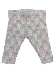 Vorschaubild 1 von Baby Mädchen Leggings Hasen Herzmuster Gr. 16 Baumwolle Casual