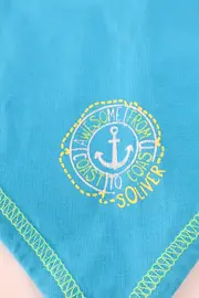 Vorschaubild 2 von Kinder Tuch Bandana Blau Casual Anker Stickerei Baumwolle