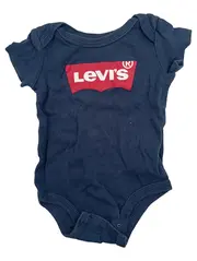 Vorschaubild 1 von Baby Body Kurzarm Logo-Print Blau Gr. 68-80 Baumwolle