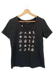 Vorschaubild 1 von TAIFUN Damen T-Shirt Gr. 36/S Schwarz Casual mit Grafik-Print