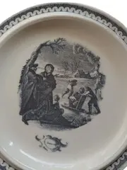 Vorschaubild 2 von OPM Sammelteller Januar Monatsbild Winter Szene Blau-Weiß Porzellan