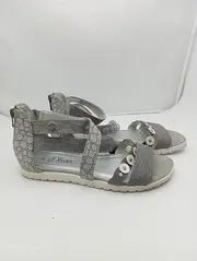 Vorschaubild 1 von Damen Sandalen Grau Gr. 36 Casual Modern Reißverschluss