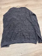 Vorschaubild 6 von Damen Pullover Gr. 36 Grau Pailletten V-Ausschnitt Strick