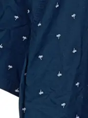 Vorschaubild 2 von Herren Freizeithemd Slim Fit Gr. M Blau Palmen Kurzarm