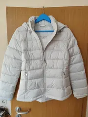 Vorschaubild 3 von Damen Steppjacke Beige Gr. 38 M mit Kapuze Casual