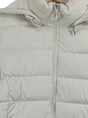 Vorschaubild 8 von Damen Steppjacke Beige Gr. 38 M mit Kapuze Casual