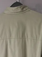 Vorschaubild 3 von Hemdbluse Damen Gr. 36/S Oliv Casual Baumwolle Langarm