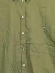 Vorschaubild 2 von Hemdbluse Damen Gr. 36/S Oliv Casual Baumwolle Langarm