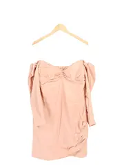 Vorschaubild 1 von Cocktailkleid Damen Gr. 48/4XL Rosa Elegant Vintage Off-Shoulder