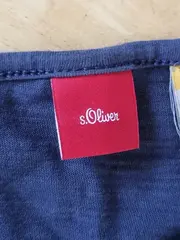 Vorschaubild 5 von Mädchen T-Shirt Gr. 152 Blau MAYBE Print Rüschenärmel Pailletten Casual