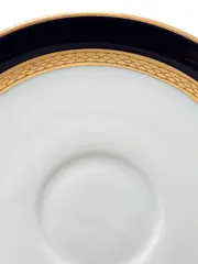 Vorschaubild 3 von Unterteller Porzellan Geometrisch Weiß 14 cm Metallic