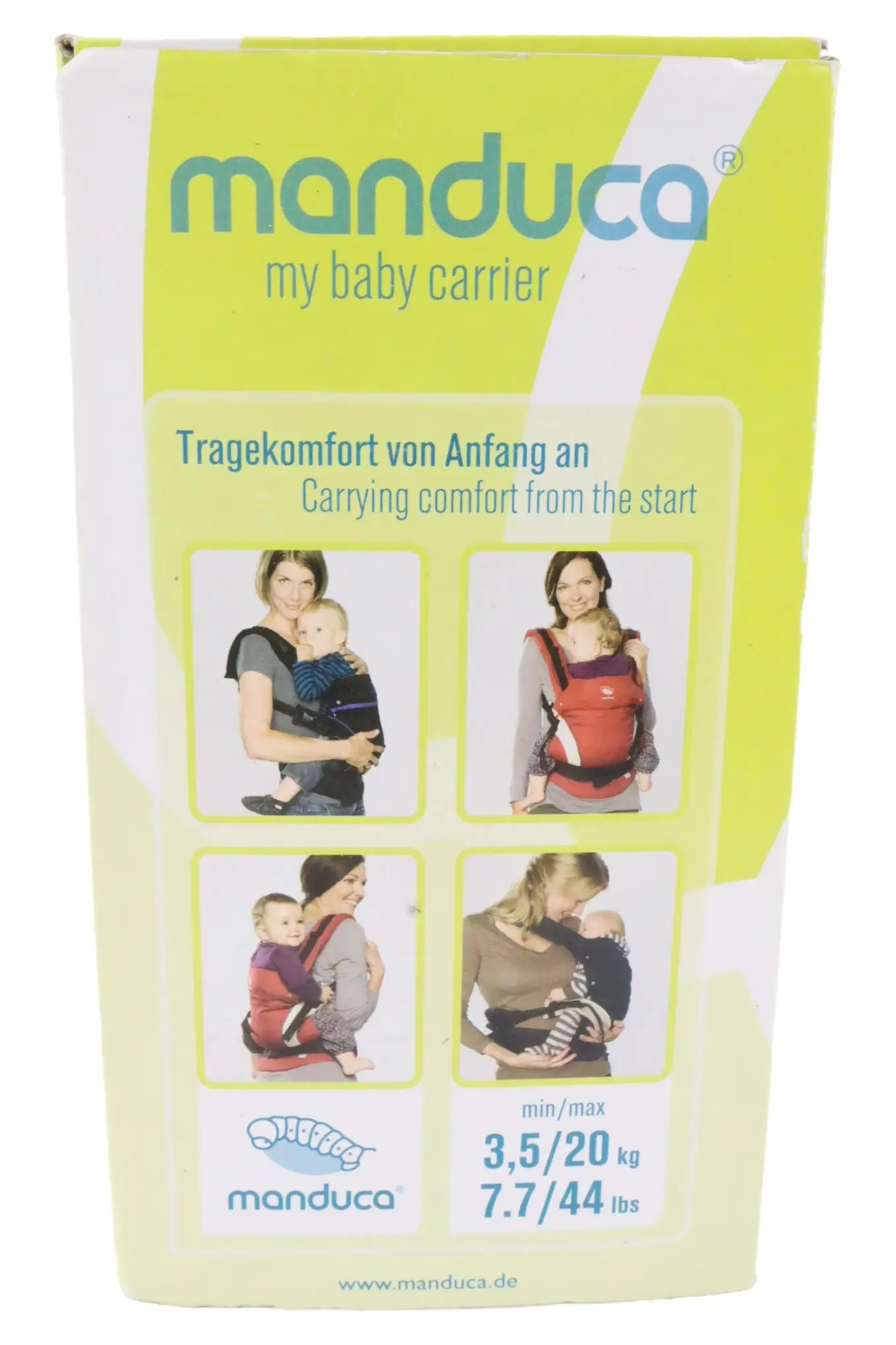 MANDUCA my baby carrier Babytrage Rot Bio-Baumwolle Hanf Tragehilfe