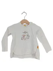 Vorschaubild 1 von Kinder Langarmshirt Gr. 74 Weiß Teddy Vögel Stickerei Charmant