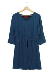 Vorschaubild 1 von Damen Freizeitkleid Gr. 42 Blau Casual Punkte