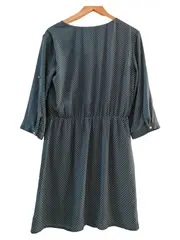 Vorschaubild 2 von Damen Freizeitkleid Gr. 42 Blau Casual Punkte