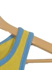 Vorschaubild 4 von Kinder Tanktop Top Gr. 140 Gelb Sportlich Rippstrick