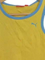 Vorschaubild 3 von Kinder Tanktop Top Gr. 140 Gelb Sportlich Rippstrick