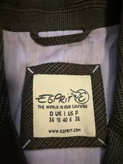 Vorschaubild 3 von Damen Blazer Gr. 36 Grau Kariert Klassisch Business