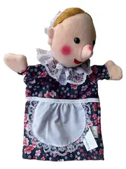 Vorschaubild 1 von TCM Handpuppe Frau Blumenkleid Schürze Mehrfarbig Spielzeug Puppe