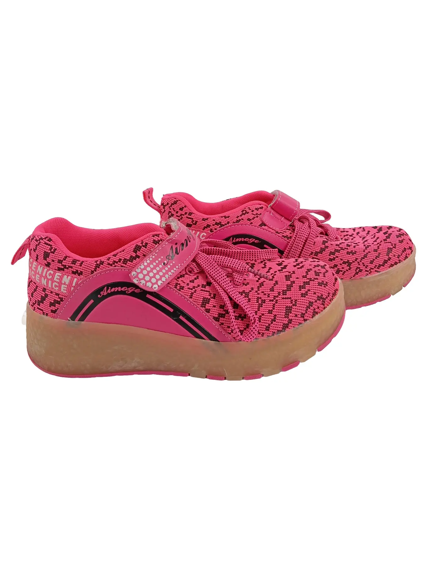 AIMOGE Kinder Rollschuhe Mädchen Schuhe Pink Gr. 38