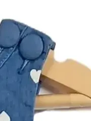 Vorschaubild 7 von Damen Etuikleid Blau Herzmuster Vintage Gr. 36/S Baumwolle