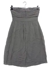 Vorschaubild 2 von Damen Freizeitkleid Gr. 36/S Grau Casual Bandeau Lyocell-Mix