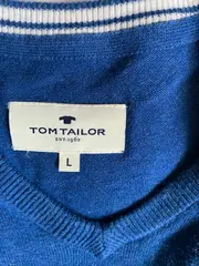 Vorschaubild 6 von Herren Pullover Blau Gr. L Casual Baumwolle Rippstrick Logo