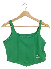 Vorschaubild 6 von Damen Bustier Sport BH Crop Top Grün L Baumwolle Athleisure