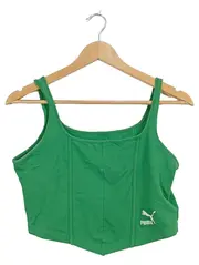 Vorschaubild 1 von Damen Bustier Sport BH Crop Top Grün L Baumwolle Athleisure