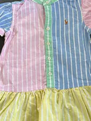 Vorschaubild 3 von Kinder Kleid Mädchen 80 Bunt Gestreift Preppy Freizeitkleid