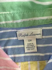 Vorschaubild 4 von Kinder Kleid Mädchen 80 Bunt Gestreift Preppy Freizeitkleid