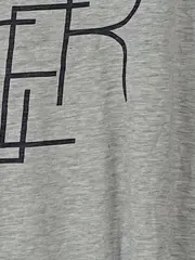 Vorschaubild 3 von T-Shirt Herren Gr. L Grau Logo-Print Kurzarm