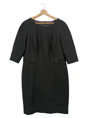Vorschaubild 1 von Damen Businesskleid Gr. 40/L Schwarz Elegant Klassisch