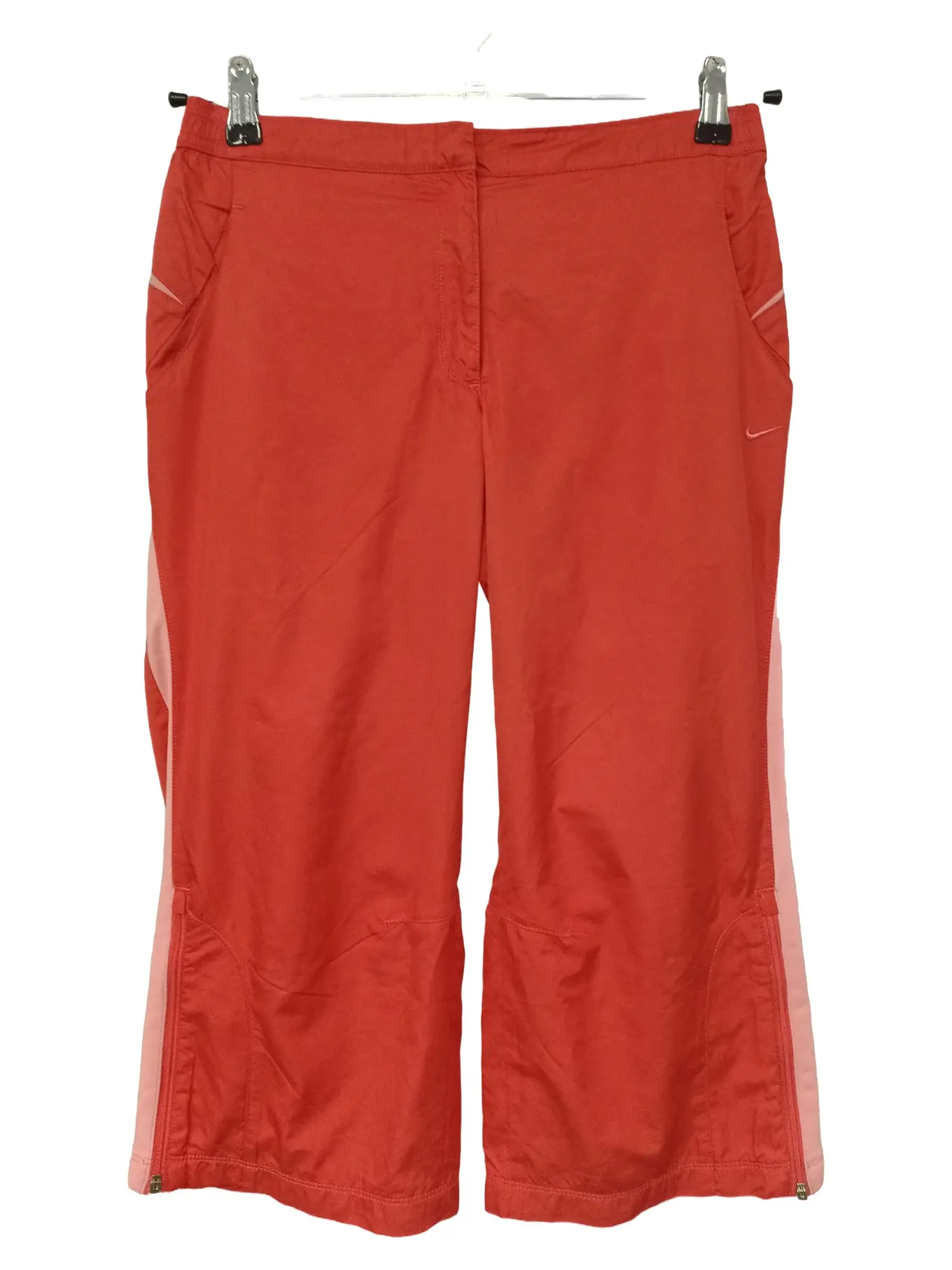 NIKE Damen Jogginghose Rot Gr. 36/S Sportlich mit Reißverschluss & Lampas