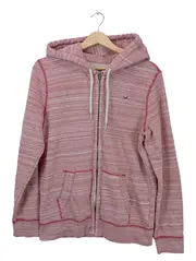Vorschaubild 1 von Herren Kapuzenpullover Rosa Meliert Gr. 46/S Reißverschluss Hoodie