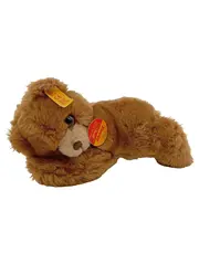Vorschaubild 1 von Floppy Teddybär Plüschtier liegend braun Knopf im Ohr