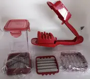 Vorschaubild 1 von Nicer Dicer Quick XXL Eierteiler Gemüseschneider Set Rot