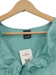 Vorschaubild 2 von Damen Top Gr. 38 Türkis Feminin Rüschen