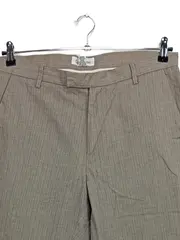 Vorschaubild 2 von Herren Stoffhose Business Beige Gestreift Gr. 34