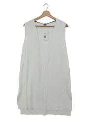 Vorschaubild 1 von Damen Strickjacke Weste 42/L Weiß Klassisch Elegant