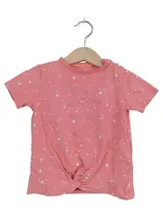 Vorschaubild 1 von Mädchen T-Shirt Gr. 92 Rosa Herzmuster Kurzarm Kinder