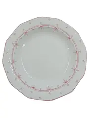 Vorschaubild 1 von Suppenteller 22 cm Weiß Porzellan Schleifenmuster Klassisch